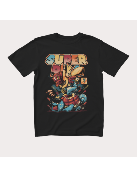 T-shirt Unisexe Éco-responsable "Super Pika" – Design Geek Fusion Pikachu et Mario