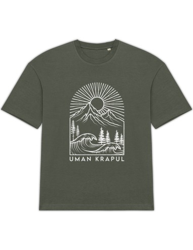 T-shirt Oversize Unisexe Éco-responsable "Minimaliste Horizon Sauvage" – Coton Bio Premium