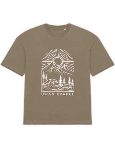 T-shirt Oversize Unisexe Éco-responsable "Minimaliste Horizon Sauvage" – Coton Bio Premium