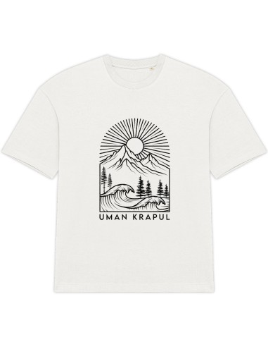 T-shirt Oversize Unisexe Éco-responsable "Minimaliste Horizon Sauvage" – Coton Bio Premium